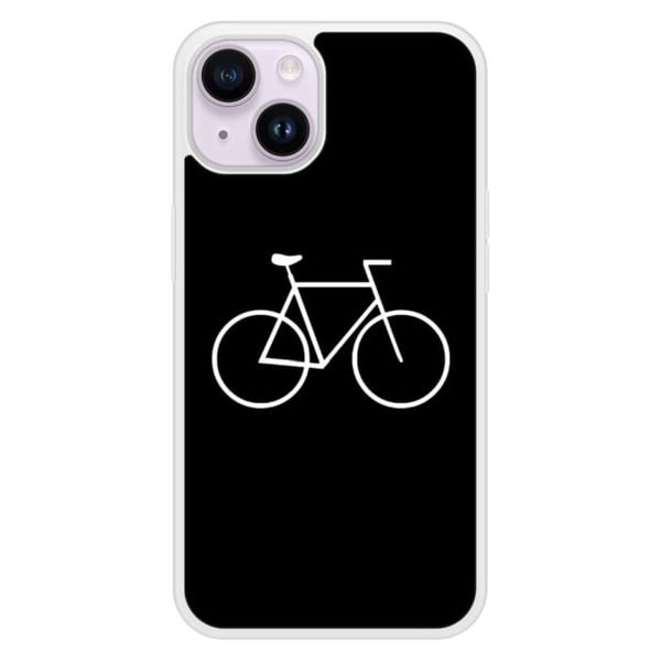 Coque i silikon förstärkt med tryck kompatibel med Apple iPhone 14 Bike Hipster