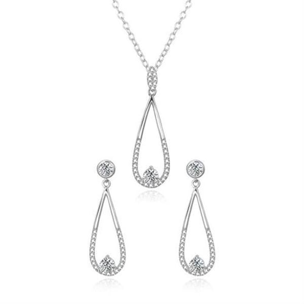 Smyckesuppsättning - AGATO - AGSET366R - Silver 925 - Kubiska Zirkoner - Kvinna