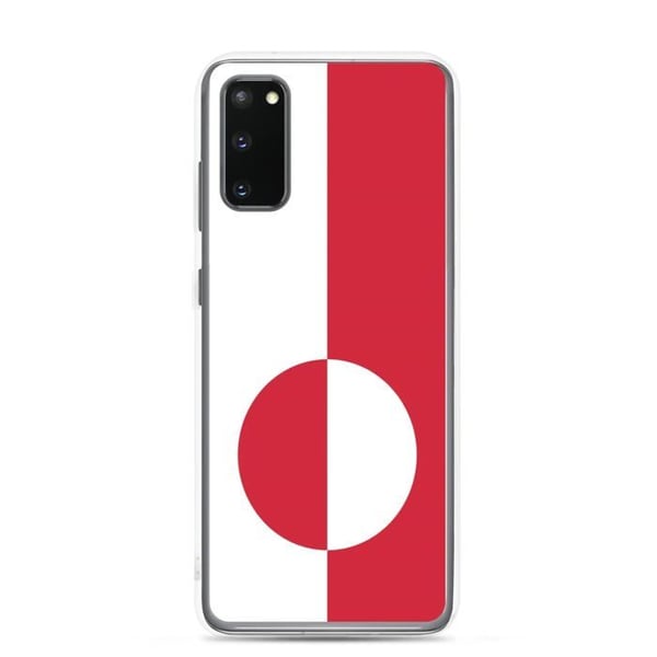Mobilskal – Grönlands flagga – Kompatibel med Samsung Galaxy S21 Plus – Mjuk plånbok – Slitstark och stötresistent – Pixelforma
