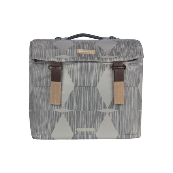 Sacoche dubbel Basil - Elegans - MIK - 40-49L - Taupe - Återvunnen PET