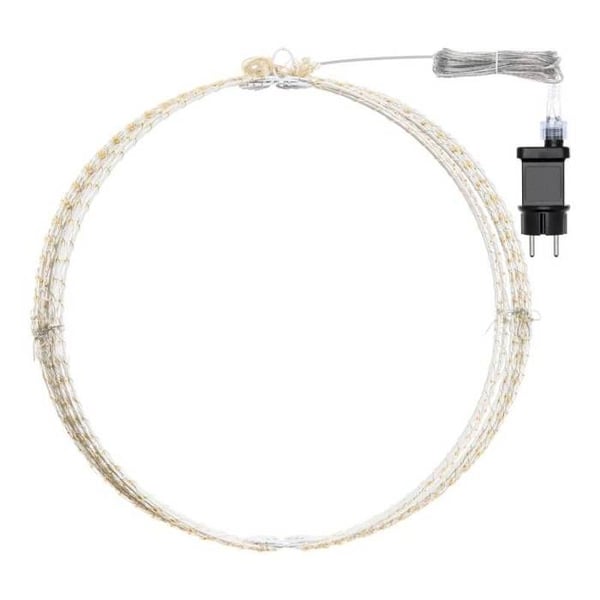 3D Lysende Kugle Ø40cm Hvid Sølv Metal Pro 720 Micro LED Blitz Diamant Lotti