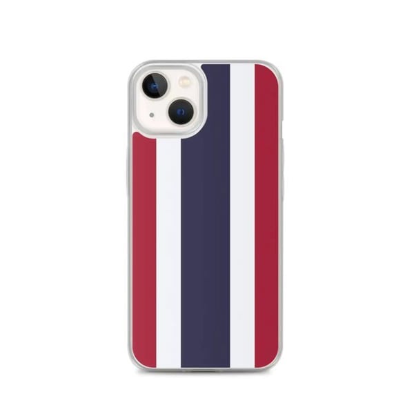 Mobilskal – Thailand flagga – Kompatibel med iPhone 13 – Mjuk skydd – Slitstark och stöttålig - Silikon - Pixelforma