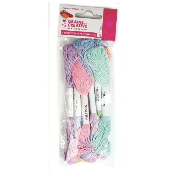Graine Créative - Broderigarn 8 nystan 7m Pastell