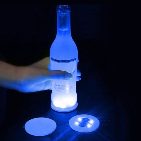 YHUS LED-ljusunderlägg, Vinflaskdekal, Billjusdekal, 3 lägen, begagnat [86]