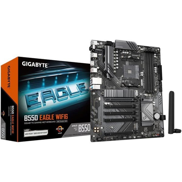 Moderkort - GIGABYTE - B550 EAGLE WIFI6 - ATX-format - Chipset AMD B550 - DDR4 & PCIe 4.0 - WiFi 6