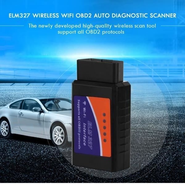 Mini Wireless WiFi ELM327 OBD2 Auto Diagnostic Scanner OBD2 Code Reader Adapter Lämplig för Android och Windows