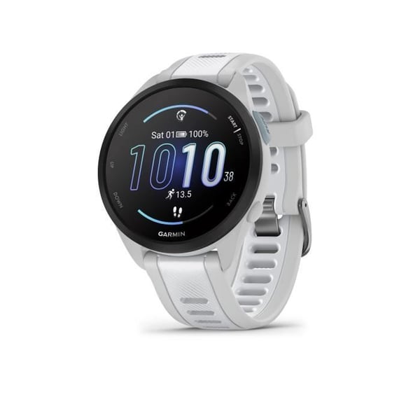 GPS-klocka - GARMIN - Forerunner 165 - 1,2" - Svart med vit / ljusgrå rem