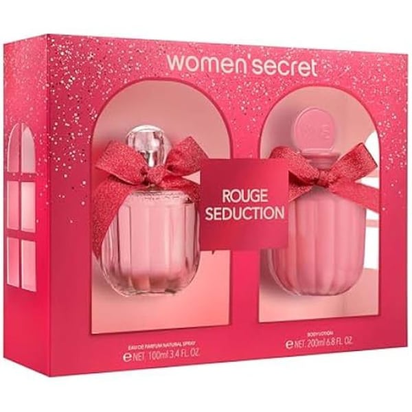 Presentförpackning Dam - WOMEN'SECRET - Röd Förförelse - Eau de Parfum 100ml - Kroppslotion 200ml - Blommig