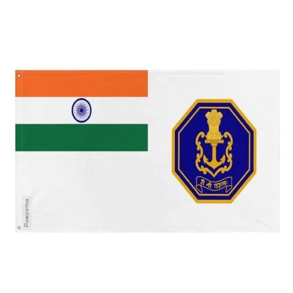 Indiens flagga militärpaviljong – 60 x 90 cm – Polyester – Järnöljetter – Motståndskraftig