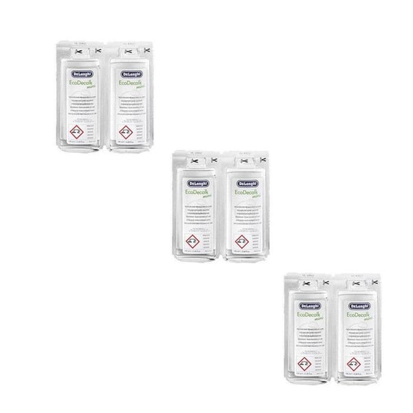 Set om 6 naturliga avkalkare NOKALK 2x100ml Kaffebryggare, Kaffemaskin 5513296011 DELONGHI