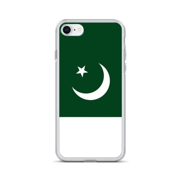 Mobilskal – Pakistanflagga – Kompatibel med iPhone 8 – Mjuk skydd – Slitstark och stöttålig – Silikon – Pixelforma