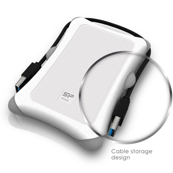 Extern hårddisk - SILICON POWER - A30 - 1 TB - USB 3.0 - Vit