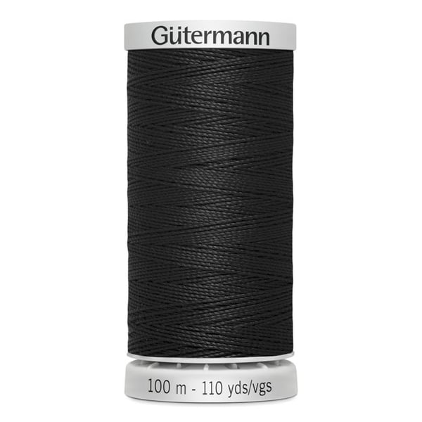 Fil extra stark 100% polyester Gutermann, set av 5 spolar á 100m - Att 998 - 000 - svart