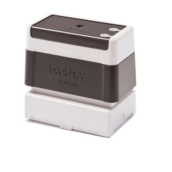 Förtryckt stämpel - Brother - 3458 - Svart - 34 x 58 mm - Paket med 6