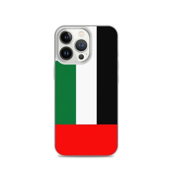 Mobilskydd – Förenade Arabemiratens flagga – Kompatibel med iPhone 13 Pro – Mjuk fodral – Slitstark och stötresistent – Pixelforma