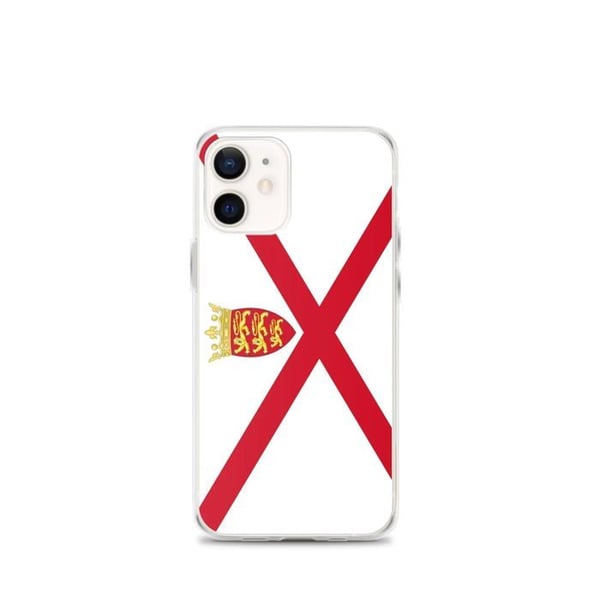 Telefonfodral – Jersey Flagga – Kompatibel med iPhone 12 mini – Mjuk Fodral – Slitstark och Stötsäker - Silikon - Pixelforma