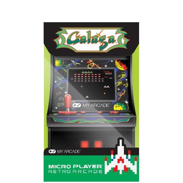 Borne d'Arcade Rétro Mini - Min Arcade - GALAGA - 5-tums skärm - Bärbar konsol - Svart
