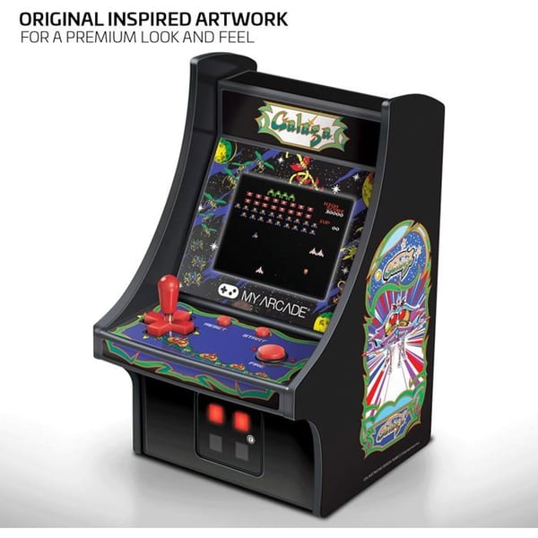 Borne d'Arcade Rétro Mini - Min Arcade - GALAGA - 5-tums skärm - Bärbar konsol - Svart