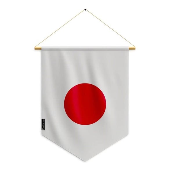 Fanion – Japans flagga – 30 x 45 cm – Polyester – Att hänga – Pixelforma