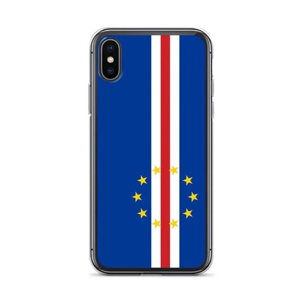 Mobilskal – Kap Verde Flagga – Kompatibel med iPhone XS – Mjuk Fodral – Slitstark och Stötsäker - Silikon - Pixelforma