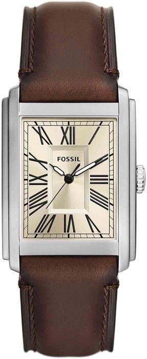 Fossil herrklocka FS6012 - Brunt läder - Vattentät 5 Atm