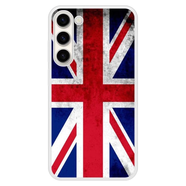 Siliconeförstärkt tryckt skal kompatibelt med Samsung Galaxy S23 Plus England flagga