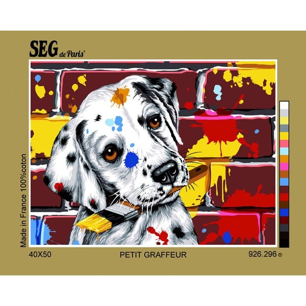 Antik duk Petit graffeur 40x50cm