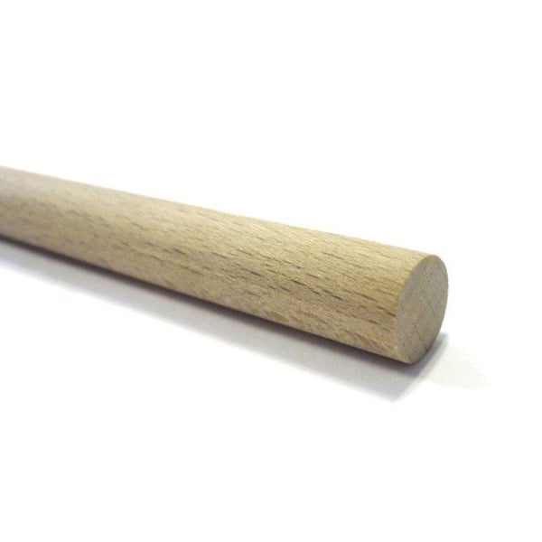 Graine Créative - Slät träpinne 1 meter Ø 8 mm 10 stycken