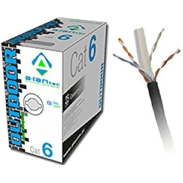 U/UTP Cat.6-kabel - Okänt märke - 23AWG - 305m - Utomhus - Torr