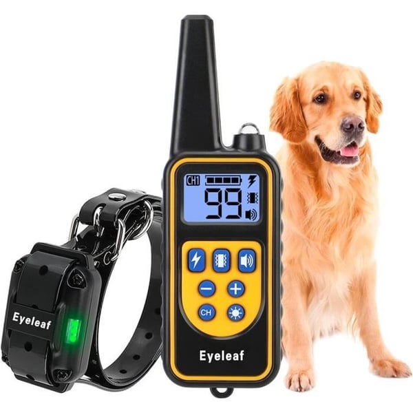Dressyrhalsband för hund med Beep Vibra Chock, vattentåligt och uppladdningsbart hundträningshalsband med fjärrkontroll 800 [94]