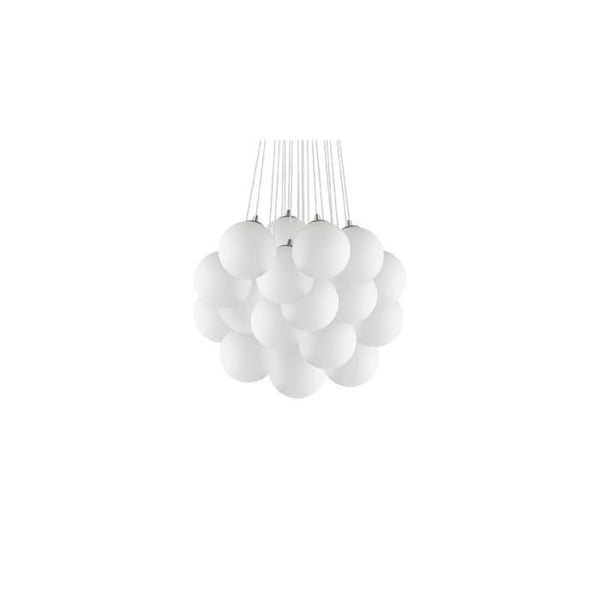 Hängande - IDEAL LUX - MAPA BIANCO - 22 ampuller E14 - Glas - Inomhus