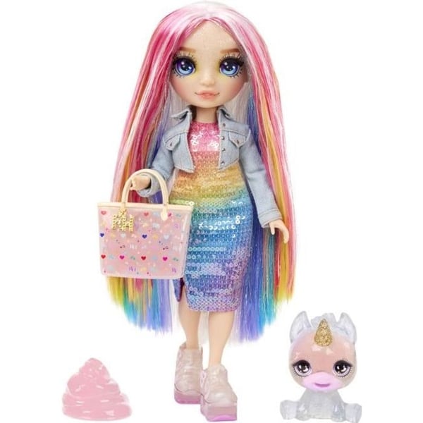 Rainbow High Fashion Doll with Slime Kit og Pet - Amaya (Rainbow) - 28cm Glitter Doll with Slime Kit