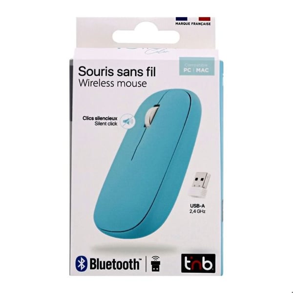 Trådlös mus - T'NB - 2 i 1 - Bluetooth och USB-A dongel - Automatisk viloläge - Energibesparing
