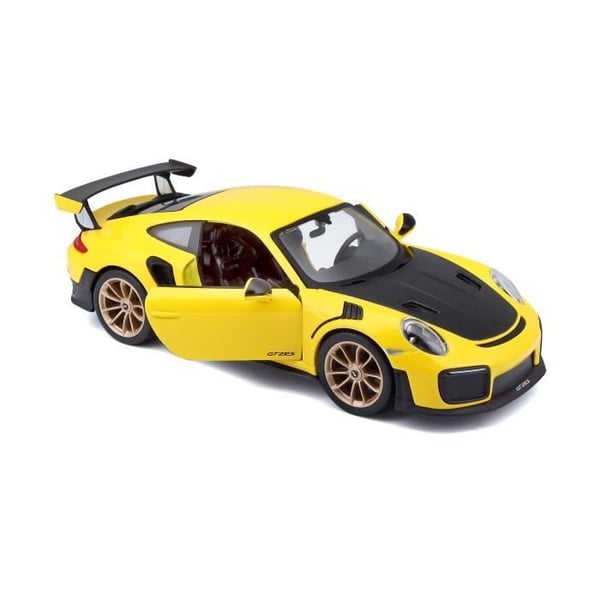 Miniaturebil - MAISTO - PORSCHE 911 GT2 RS - Gul - Til børn fra 3 år og derover