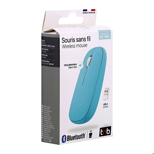 Trådlös mus - T'NB - 2 i 1 - Bluetooth och USB-A dongel - Automatisk viloläge - Energibesparing