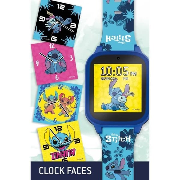 Utbildningsklocka - HI TECH - STITCH - Anpassningsbara urtavlor, 5 interaktiva spel