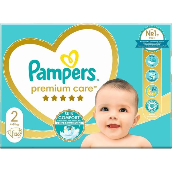 Fiche PAMPERS Premium Care. 2 (136 st)