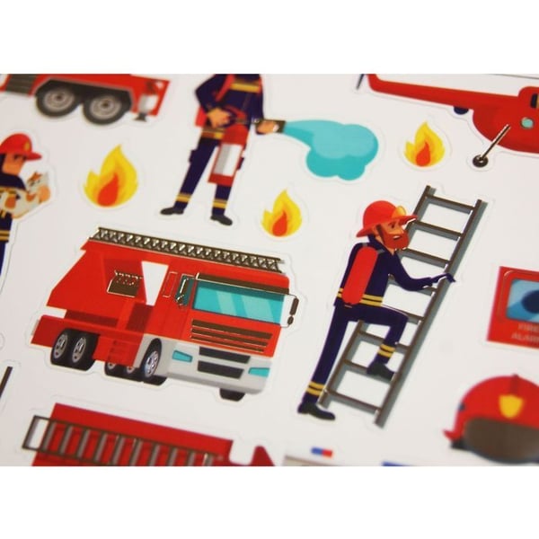 Klistermärken - Brandmän till undsättning - Förgyllning