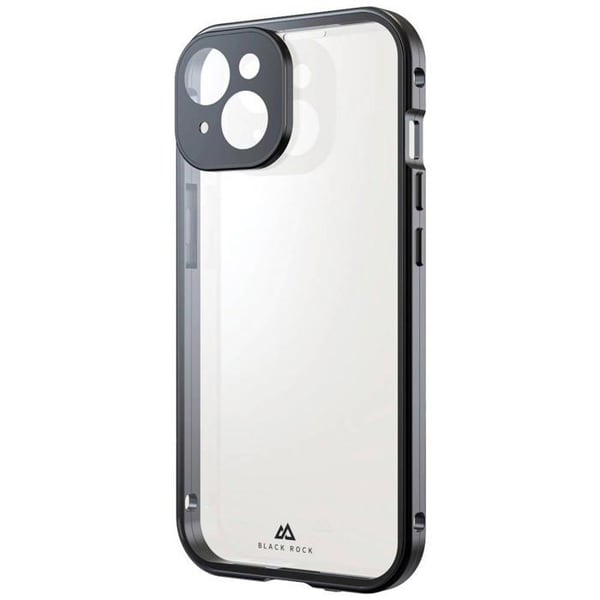 Black Rock 360° Glass Skal Apple iPhone 15 svart, induktionsladdning, stötresistent 1300TGC02