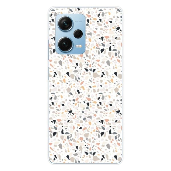 Tryckt silikonfodral som är kompatibelt med Xiaomi Redmi Note 12 Pro Plus Terrazzo färg