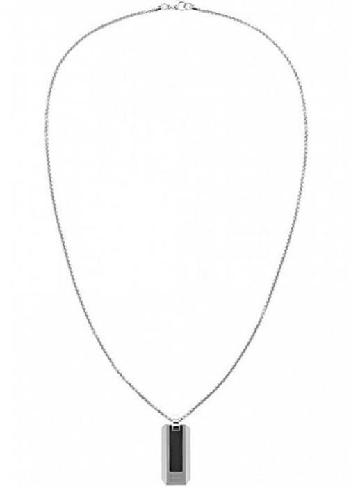 Elegant halsband i stål med militärmärke 2790354