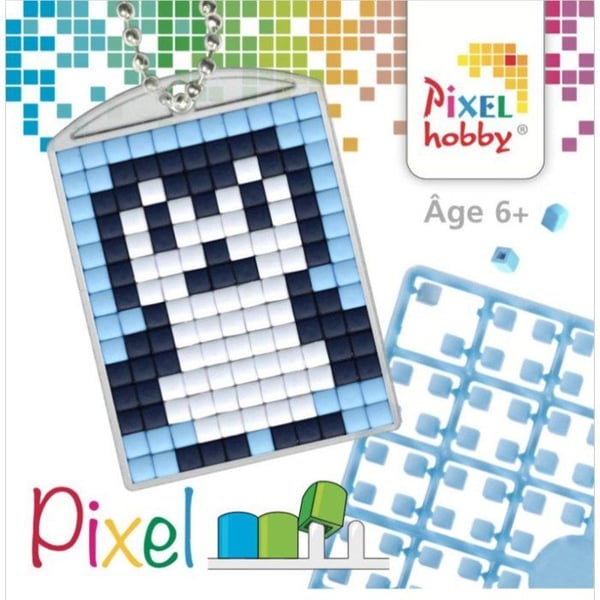 PIXEL Kreativ nyckelring 4x3cm - Pingvin