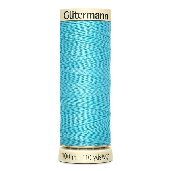 Lot om 5 spolar 100m Tråd 100% polyester Gutermann Ref 788988 - Att 28 - aqua