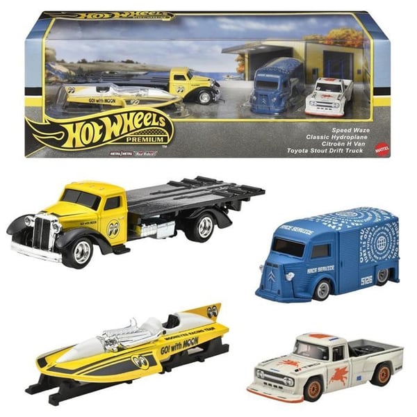 Minibilarsats - MATTEL GMBH - Motorhead Madness HRT51 - 4 fordon - 1:64 - Metall