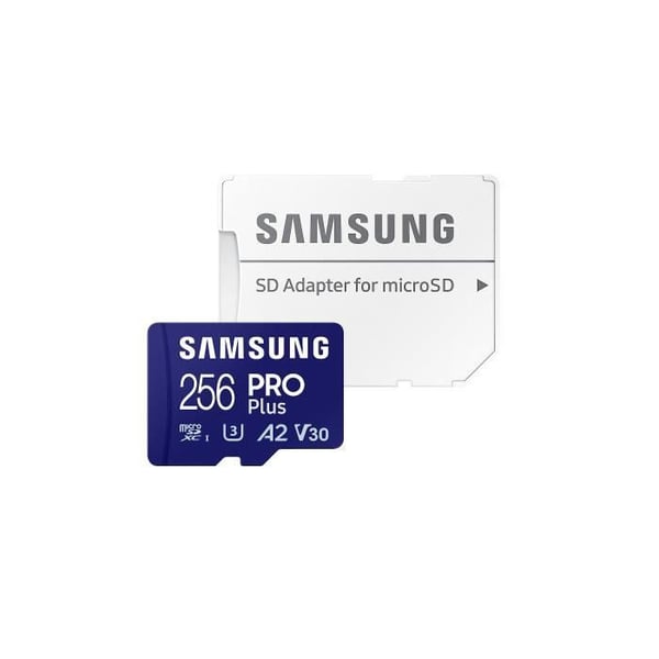 Hukommelseskort - SAMSUNG - Pro Plus - 256 Go - Micro SDXC - 180 Mo/s Læsning - 130 Mo/s Skrivning