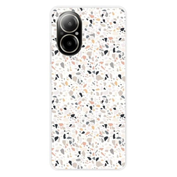 1001Coques - Silikonfodral kompatibelt med Realme C67 4G - Terrazzo-mönster i färg - Originaldesign tryckt i Frankrike