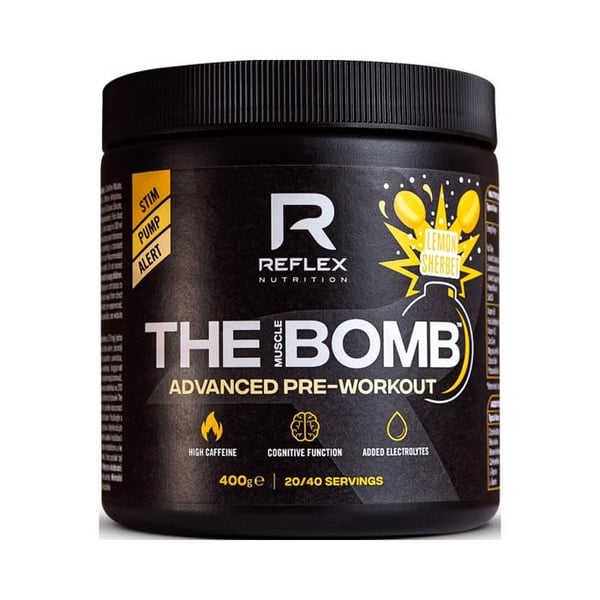 La bombe muskler 40 port Citron Sherbet Reflex Nutrition Pre-träning
