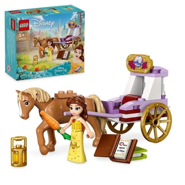LEGO® 43233 Disney Princess Belle's Story - Vagn, leksak med miniprinsessdocka, Skönheten och odjuret