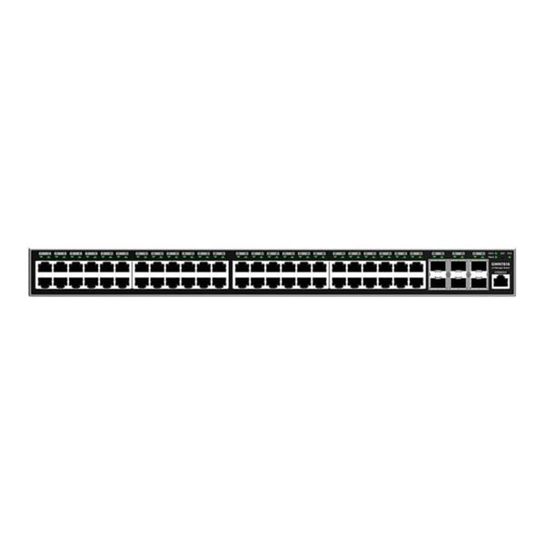 Grandstream GWN7816 48 portar Gigabit, 6 portar SFP+ 10 Gbps, hot-swappable strömförsörjning, switching på 216 Gbit/s.