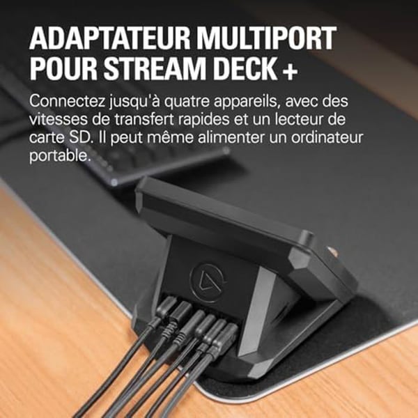 USB-hubb - ELGATO - Stream Deck + - 4 portar - Strömförsörjning - SD/microSD-läsare